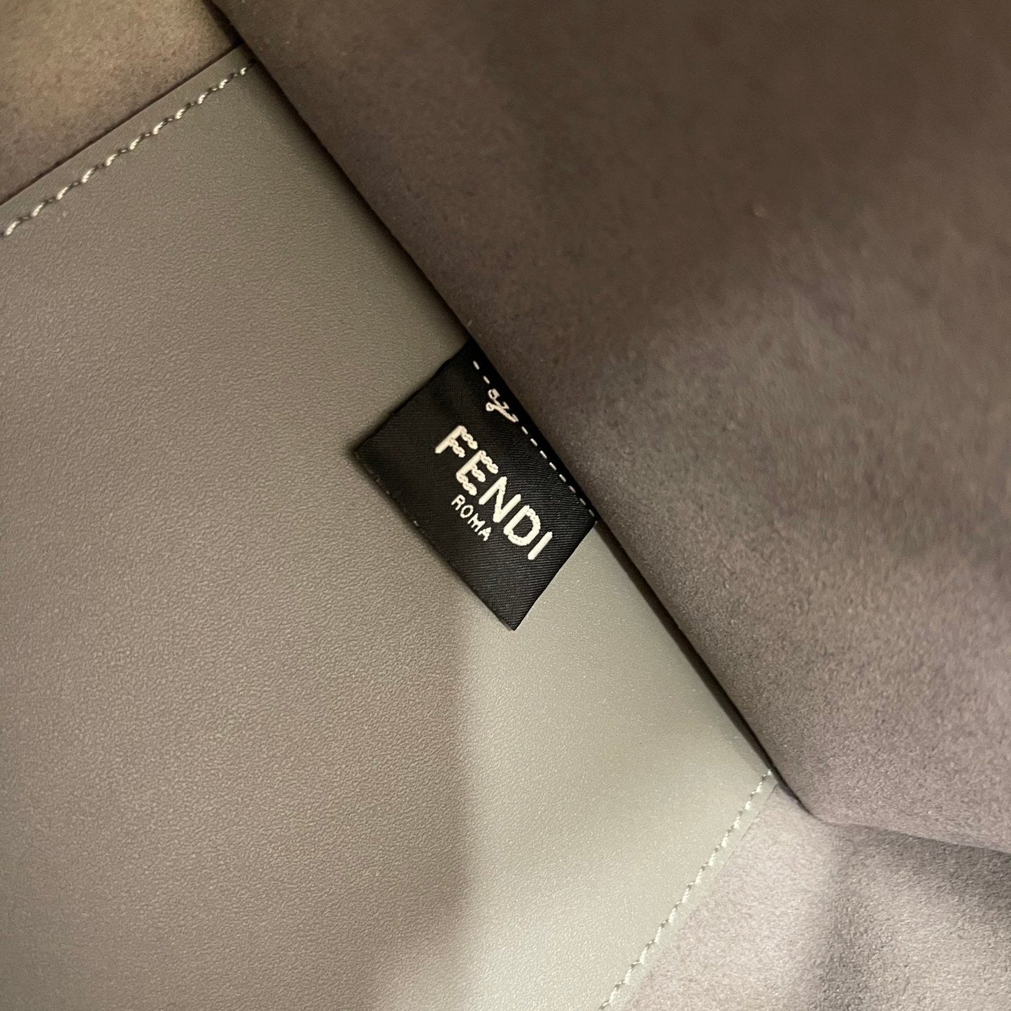 Luxury FendiSHINE LARGE 35 TOTE IN SHADOW GREY CALFSKIN