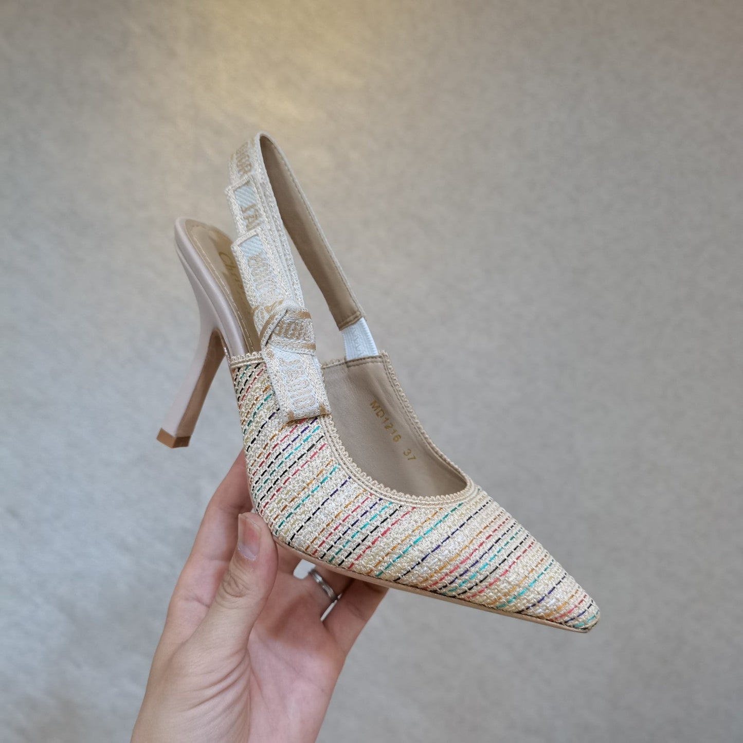 Luxury Dior25 J'A Luxury DiorSlingback Heel Mesh and Leather 237890