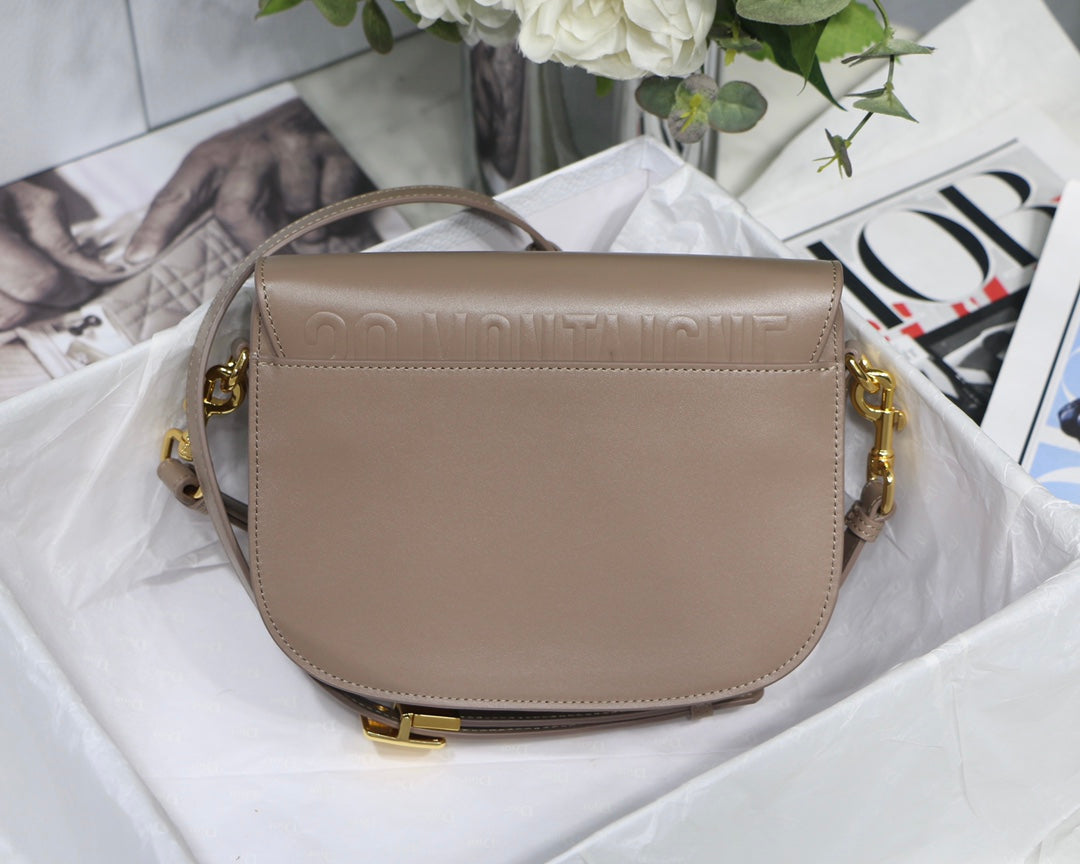 Luxury DiorMEDIUM BOBBY 22CM DARK BROWN CALFSKIN GOLD HARDWARE