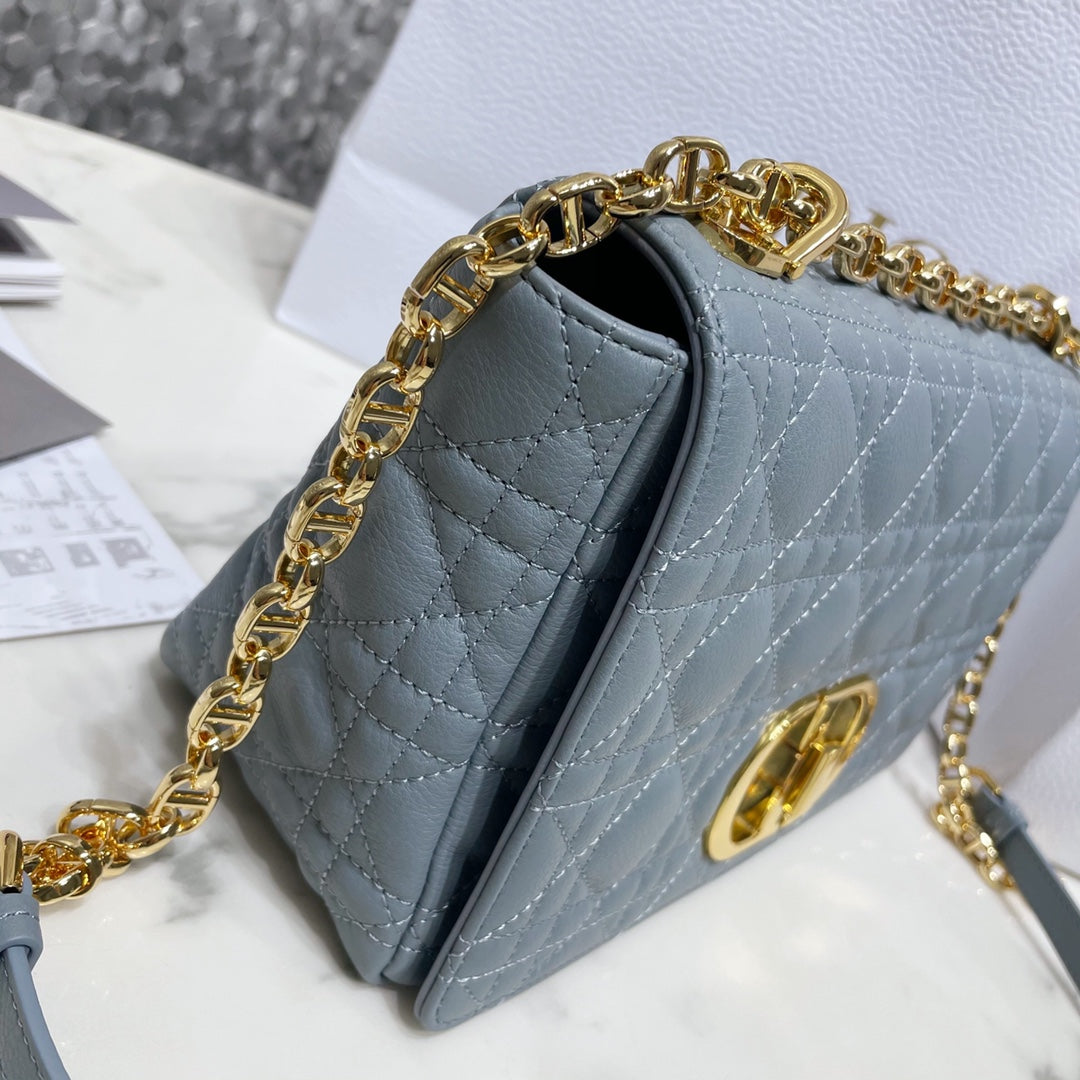 Luxury Diormedium caro 25.5 gray supple calfskin
