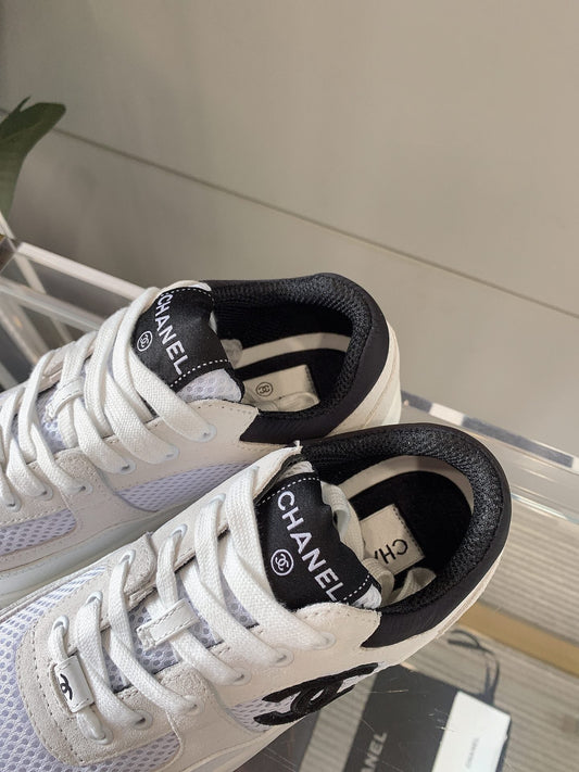 Luxury Chanel Sneaker In White Mesh Fabric 145612