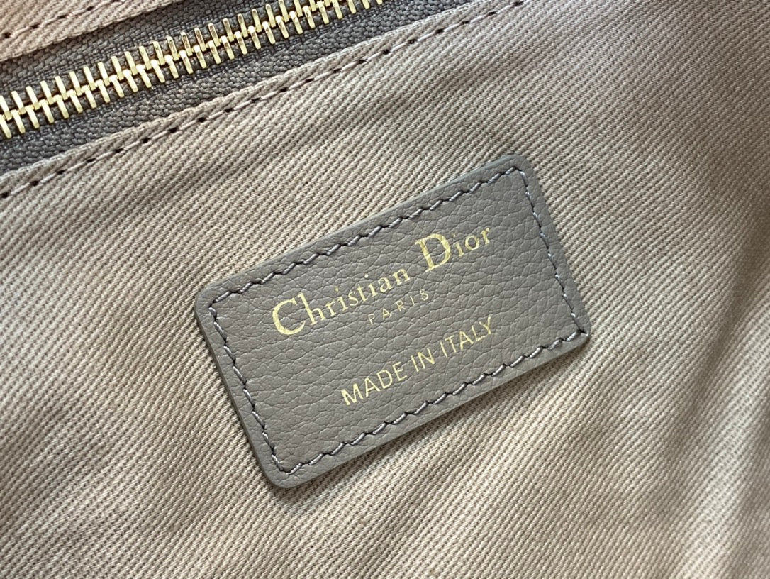 Luxury Diorlarge caro daily beige calfskin pouch