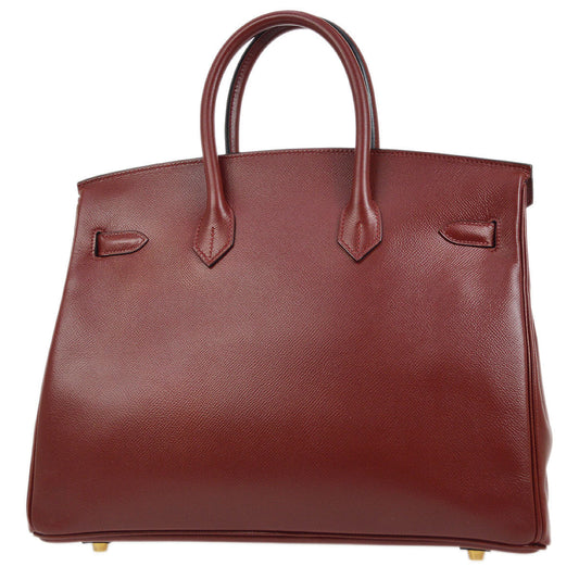 Luxury Hermes 2002 BIRKIN 35 Rouge H Courchevel