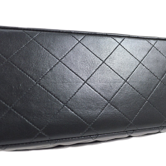 CHANEL Classic Flap Maxi Chain Shoulder Bag Black Lambskin 94639