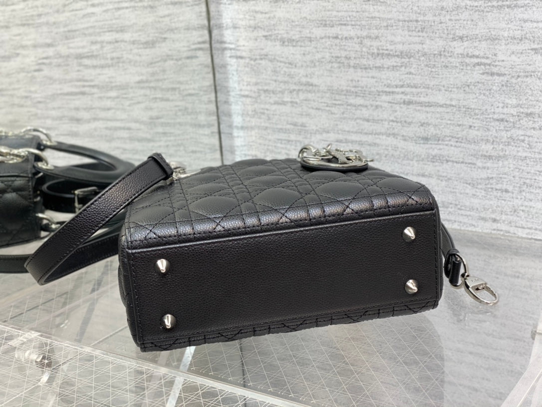 Luxury Diorsmall lady 20 black calfskin shw