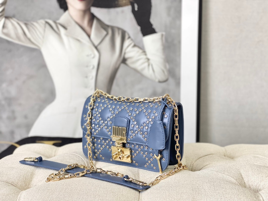 Luxury DiorLIMITED BAG 21 IN SAPPHIRE BLUE LAMBSKIN