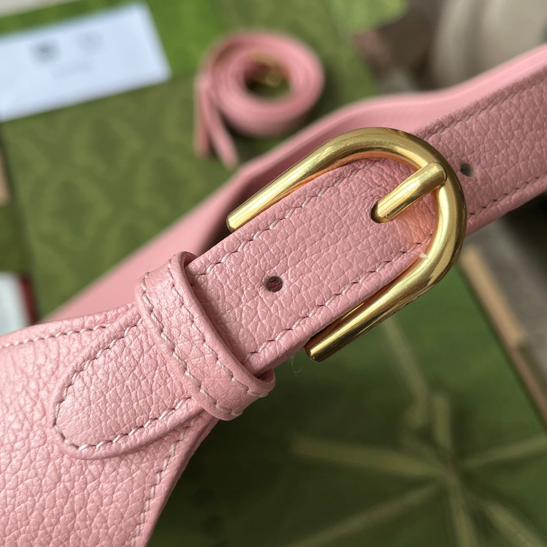 Luxury Gucci MEDIUM SHOULDER BAG 39 IN LIGHT PINK CALFSKIN GOLD HARDWARE
