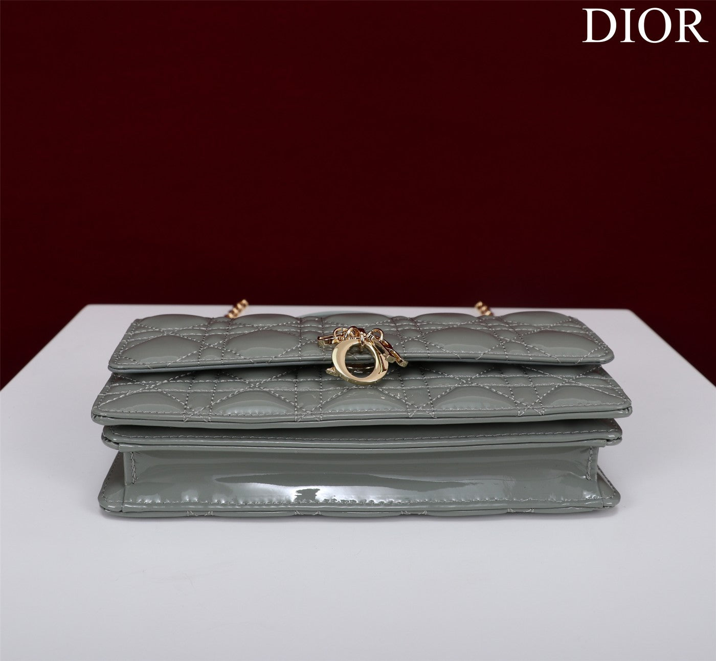 Luxury Diormy mini 21 rock gray petent calfskin