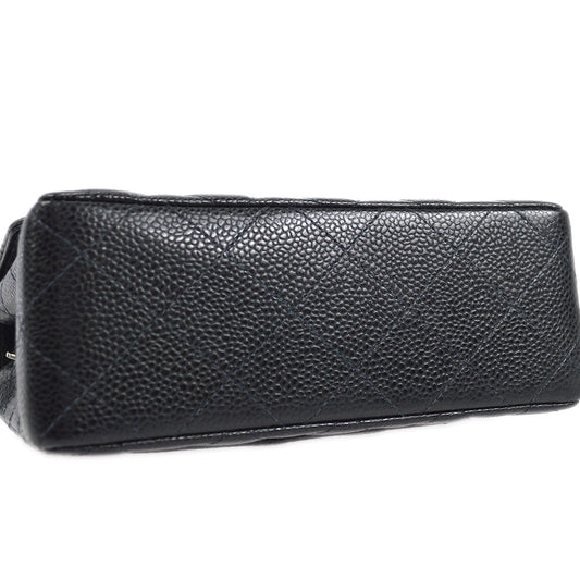 CHANEL 2000-2001 Classic Square Flap Mini 17 Black Caviar 27254