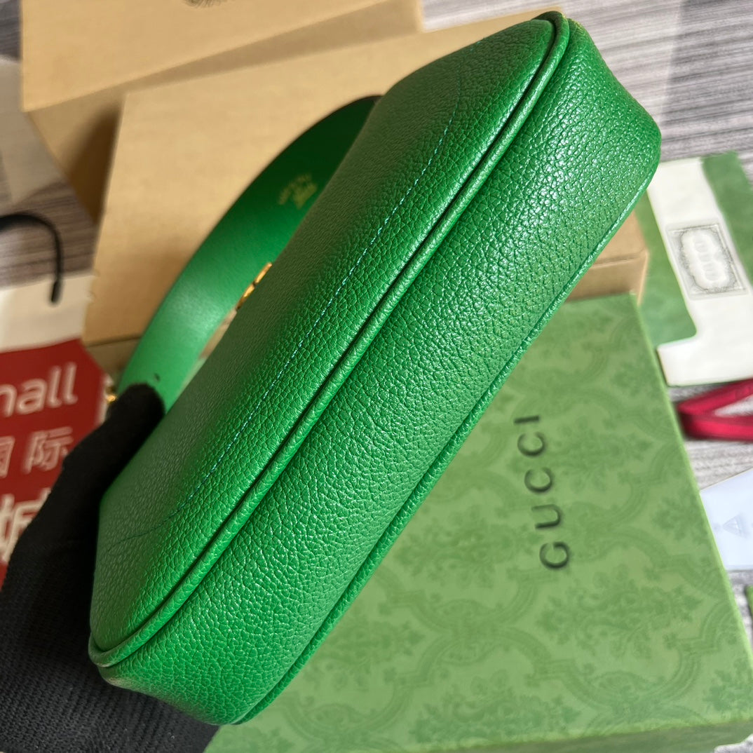 Luxury Gucci APHRODITE MINI 21 SHOULDER BAG IN EMERALD GREEN CALFSKIN