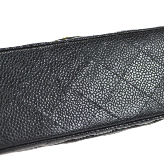 CHANEL Classic Flap Mini Square Chain Shoulder Bag Black Caviar 18176