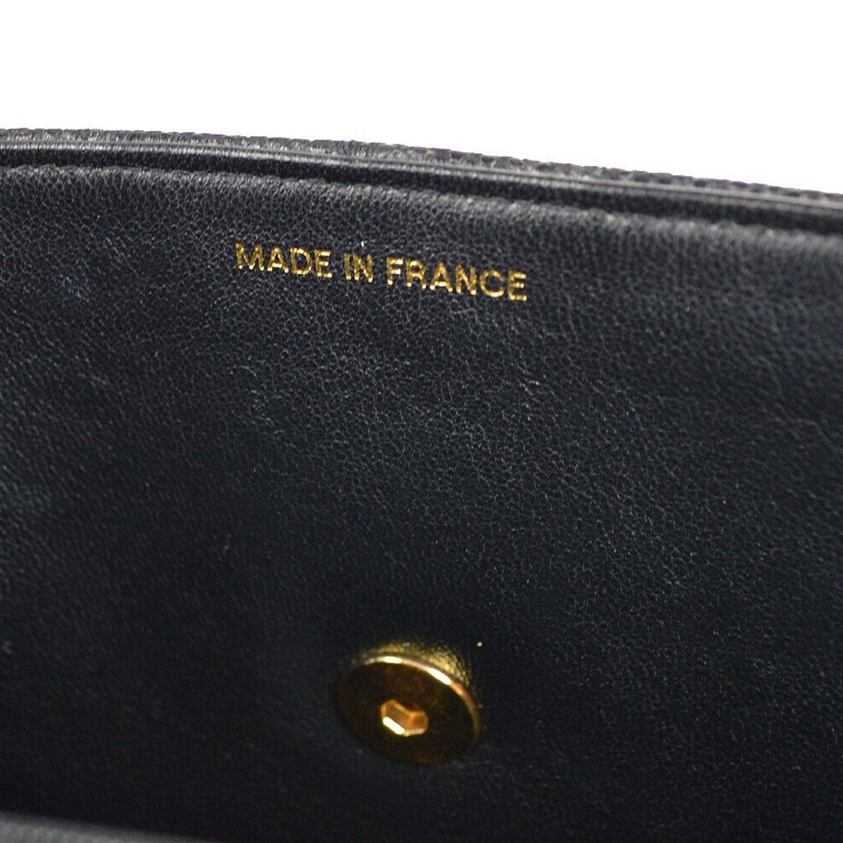 CHANEL Classic Flap Mademoiselle Double Chain Shoulder Bag Black Caviar 48745