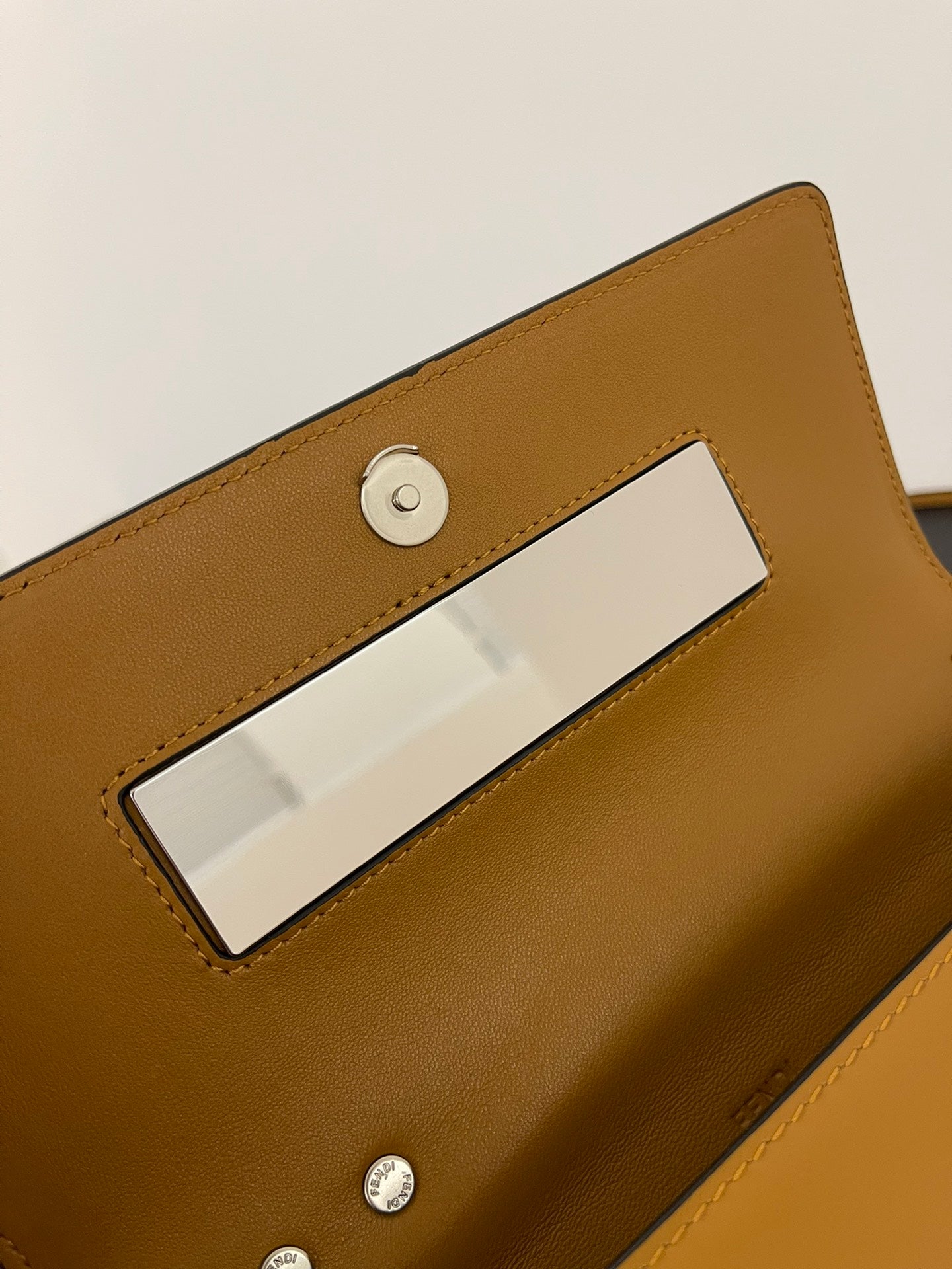 Luxury FendiLuxury FendiMINI FIRST SIGHT 23 BAG IN COPPER BROWN CALFSKIN WITH SILVER HARDWARE
