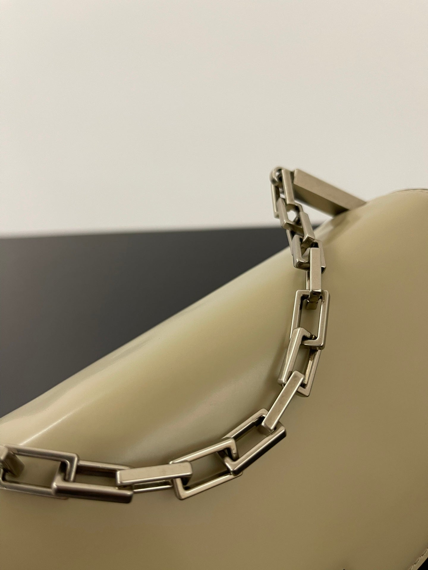 Luxury FendiLuxury FendiMINI FIRST SIGHT 23 BAG IN ECRU BROWN CALFSKIN WITH SILVER HARDWARE