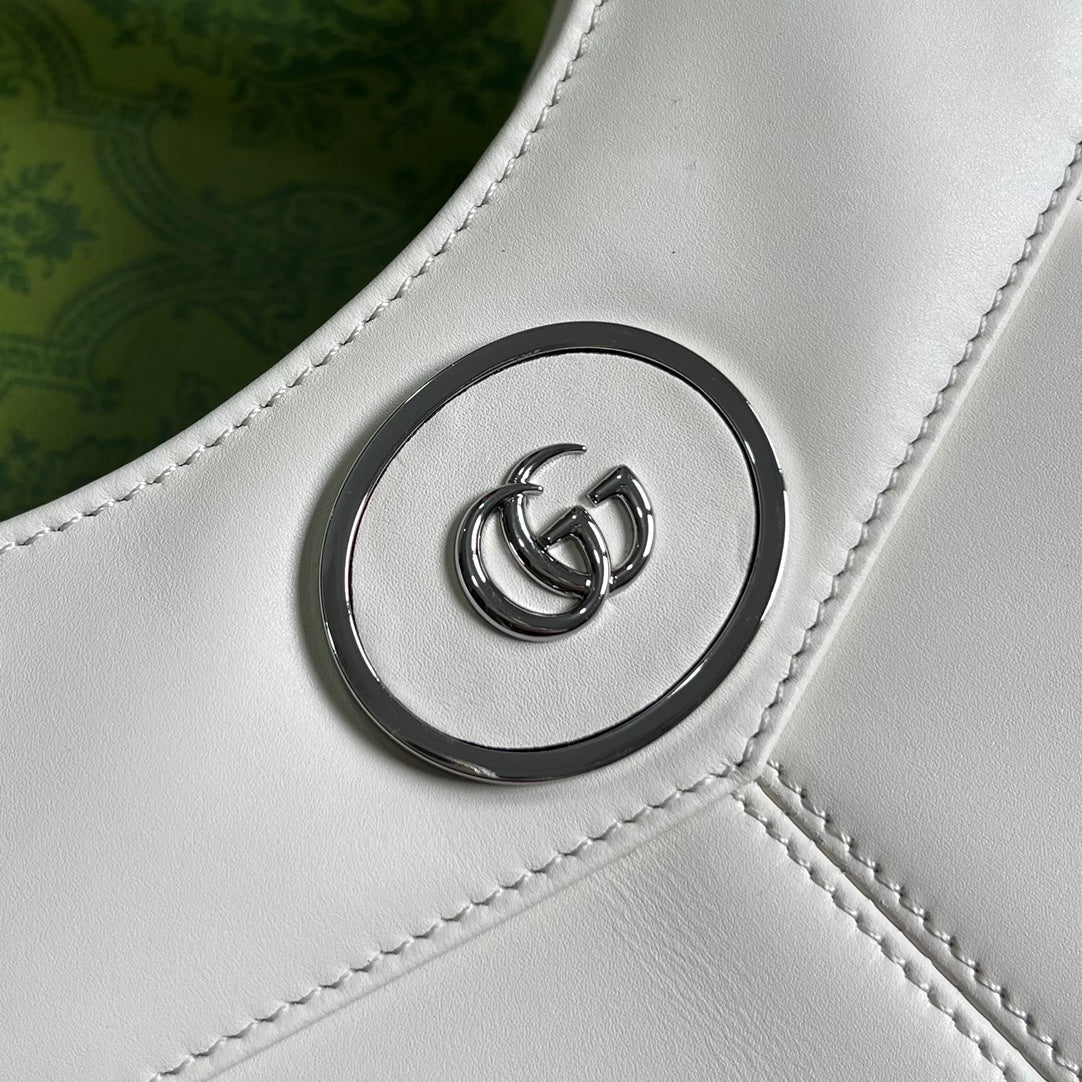 Luxury Gucci GG SMALL 28 TOTE BAG IN WHITE CALFSKIN