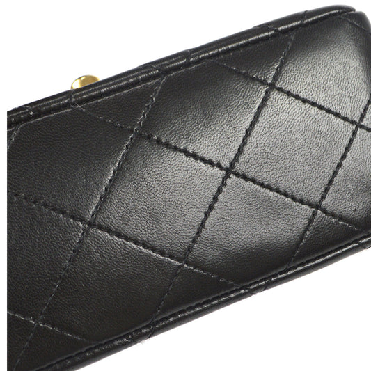 CHANEL Classic Flap Handbag Black Lambskin 76815