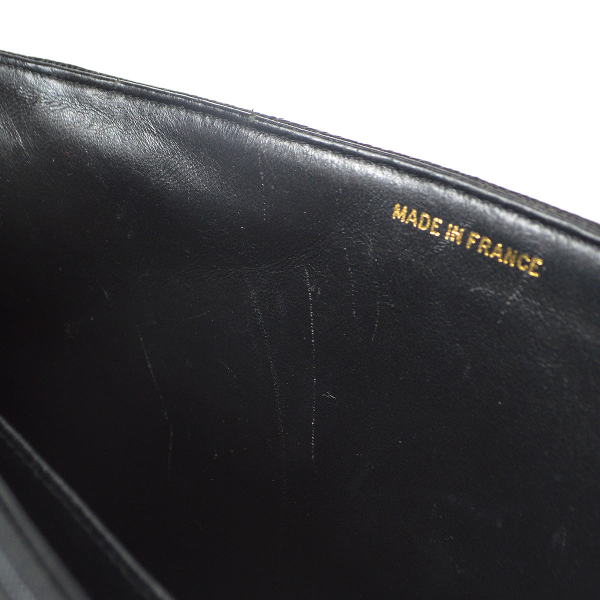 CHANEL 1994-1996 Diagonal Stitch Straight Flap Jumbo Black Caviar 88112