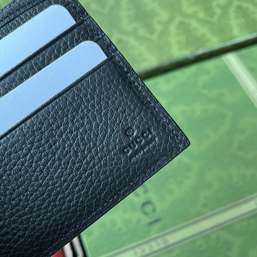 Luxury Gucci WALLET 11 IN BLACK EMBOSSED CALFSKIN