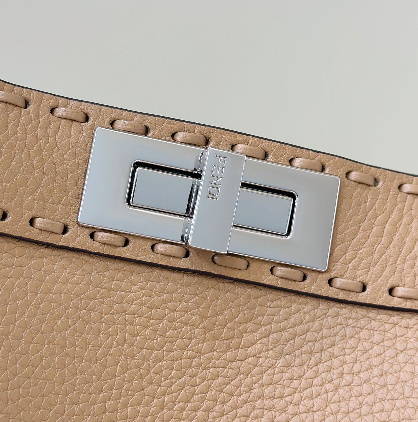 Luxury FendiPEEKABOO ISEEU 33 IN CIDER BROWN GRAINED CALFSKIN SILVER HARDWARE