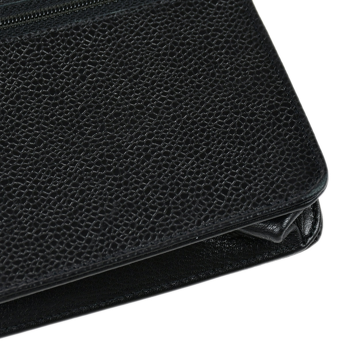 Luxury Chanel WOC Chain Shoulder Wallet Bag Black Caviar 97644