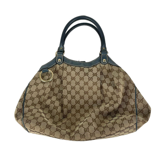 Luxury Gucci Trending 2025 Blue Sukey Monogram Bag
