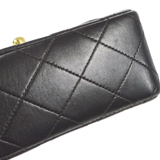 CHANEL Classic Flap Micro Handbag Black Lambskin 97677