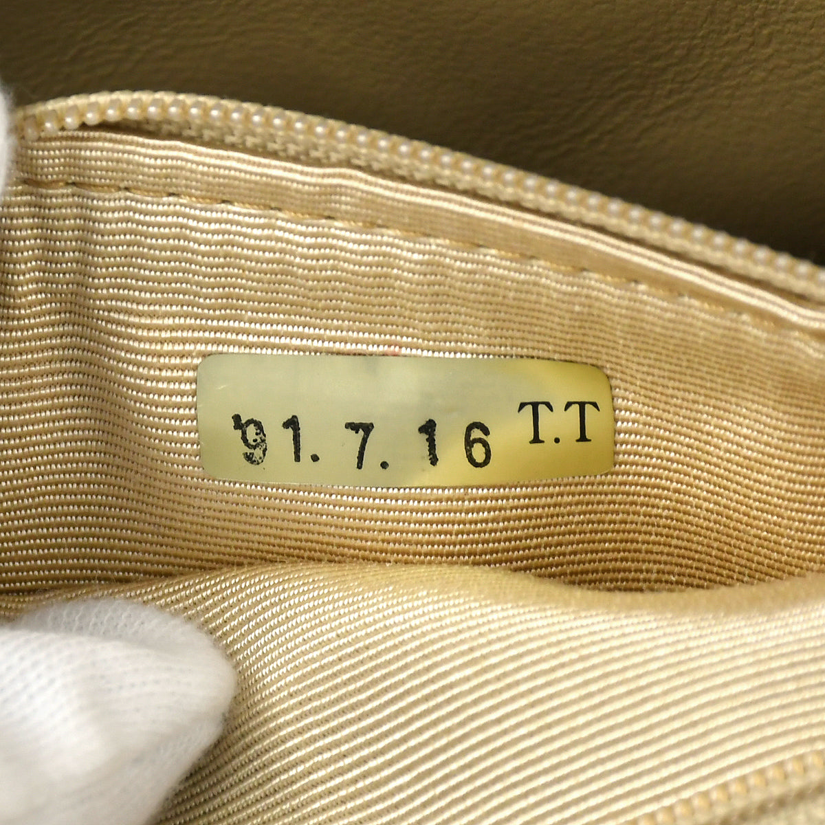 CHANEL 1986-1988 Full Flap Small Beige Lambskin 97831