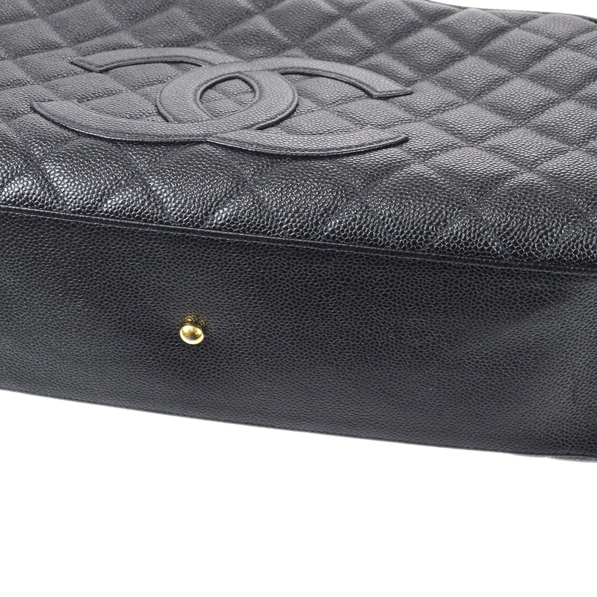 Luxury Chanel 2003-2004 Bowler 37 Black Caviar 97434
