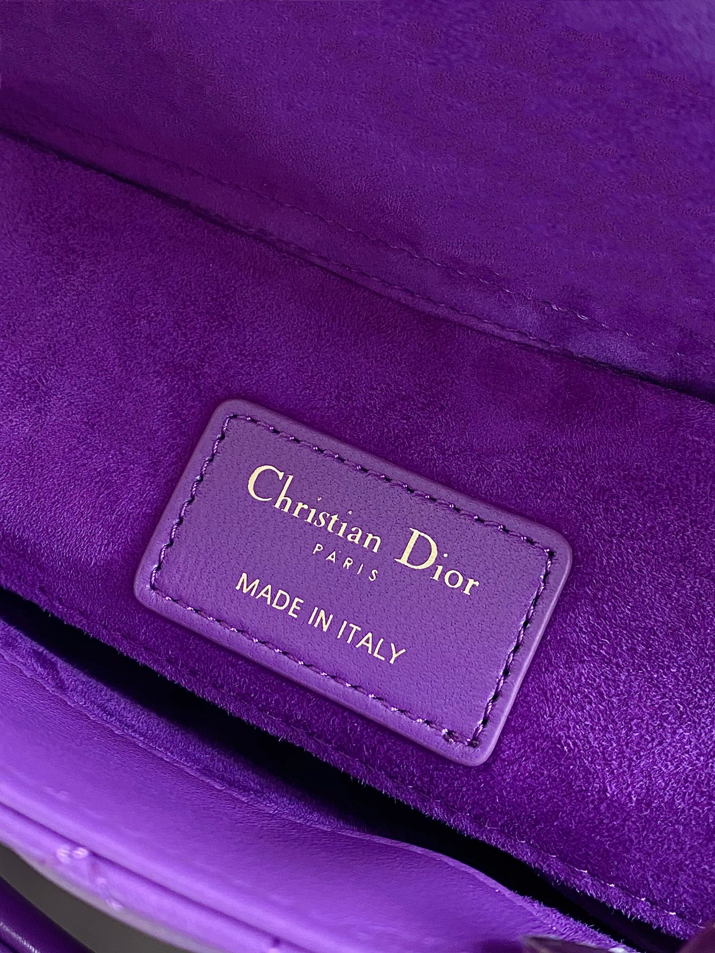 Luxury DiorD-JOY BAG 22 IN VIOLET PURPLE LAMBSKIN