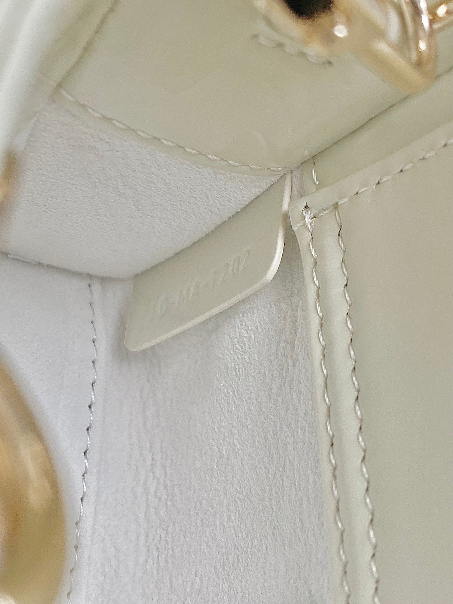 Luxury DiorMINI D-JOY BAG 17 IN WHITE LAMBSKIN