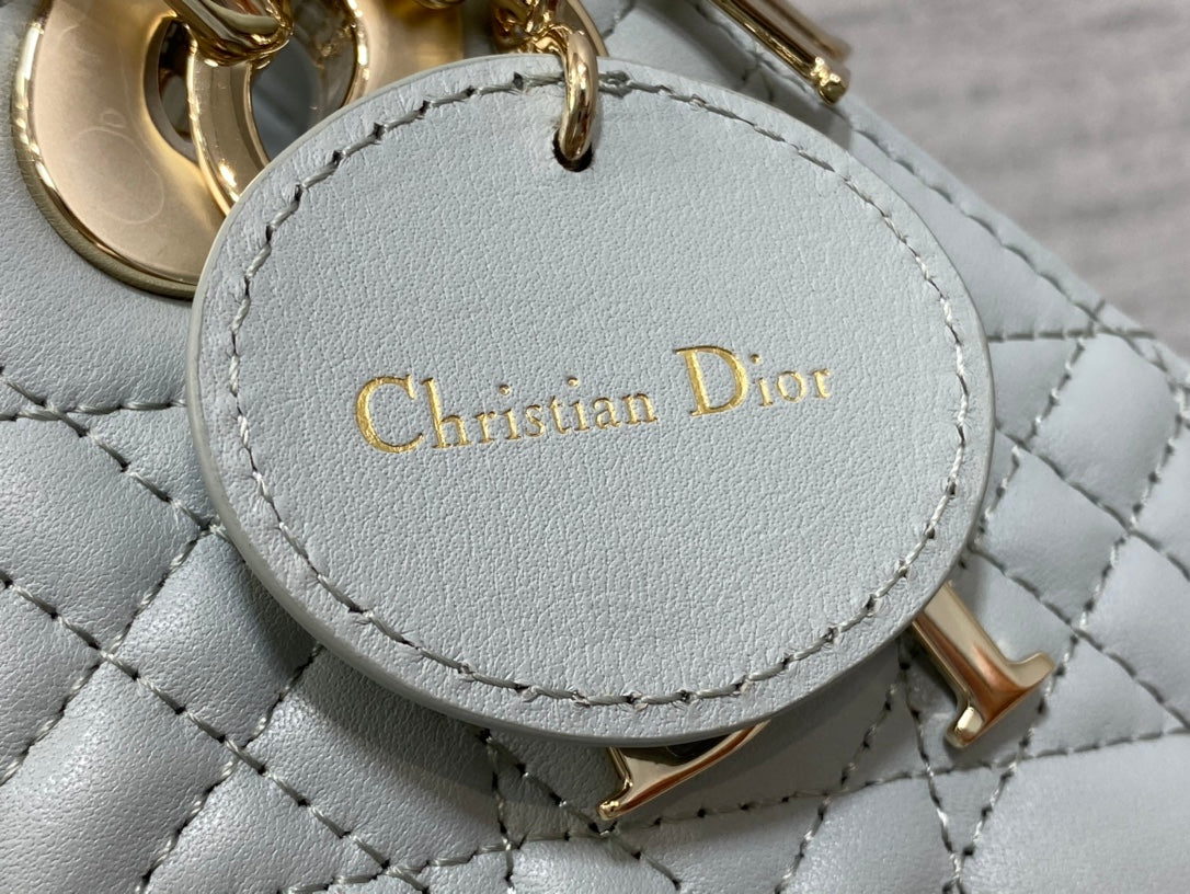 Luxury Diormini lady 17 marian blue lambskin