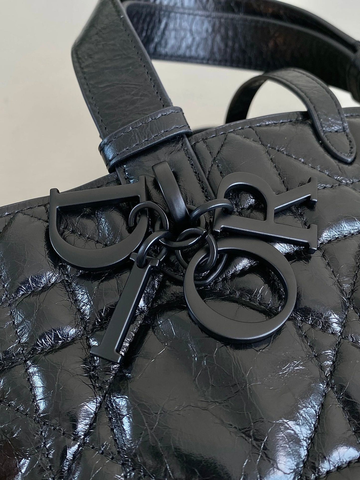 Luxury Diormedium toujours all black calfskin