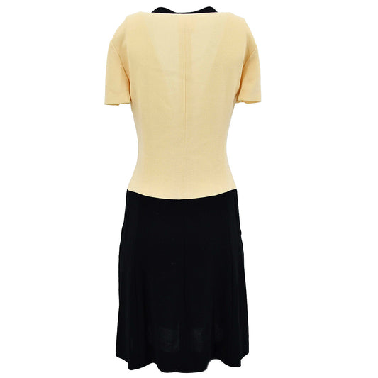 Luxury Chanel Dress Ivory Black P95 #40