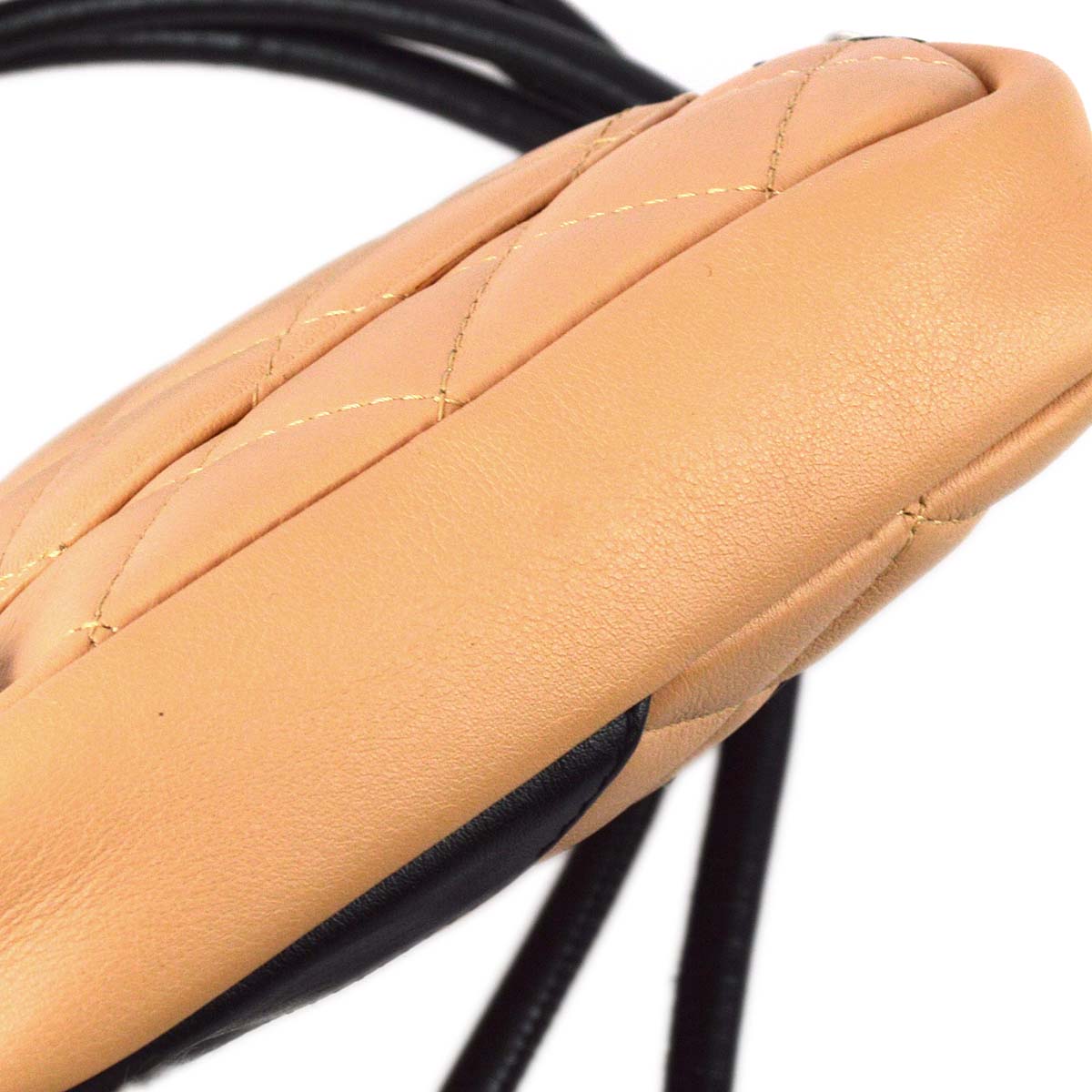 Luxury Chanel 2003-2004 Beige Calfskin Cambon Ligne Shoulder Bag
