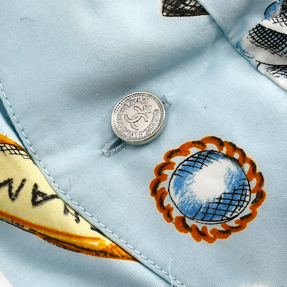 Luxury Chanel Icon Half Pants Light Blue #36
