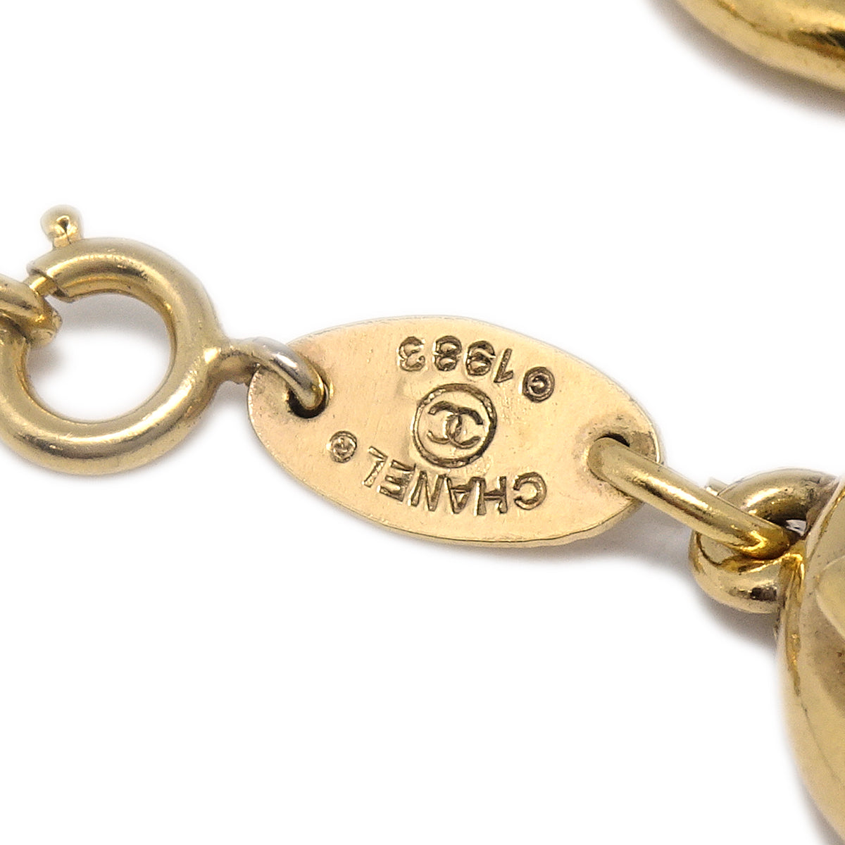 Luxury Chanel CC Bracelet Gold 1983