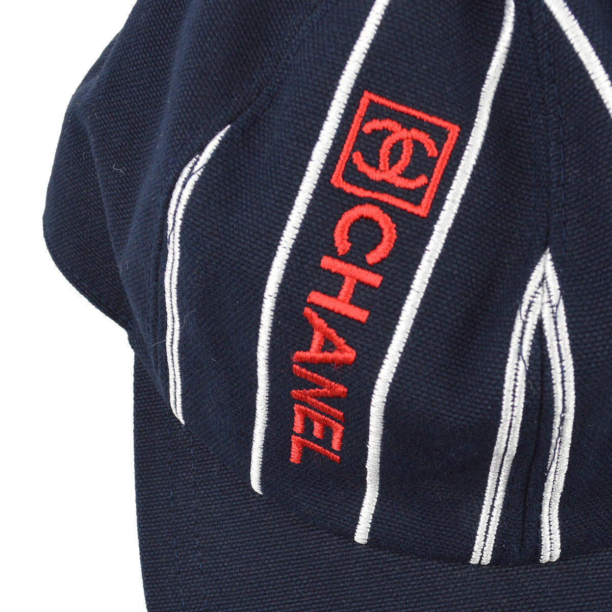 Luxury Chanel Navy Sport Line Cap Hat #M Small New