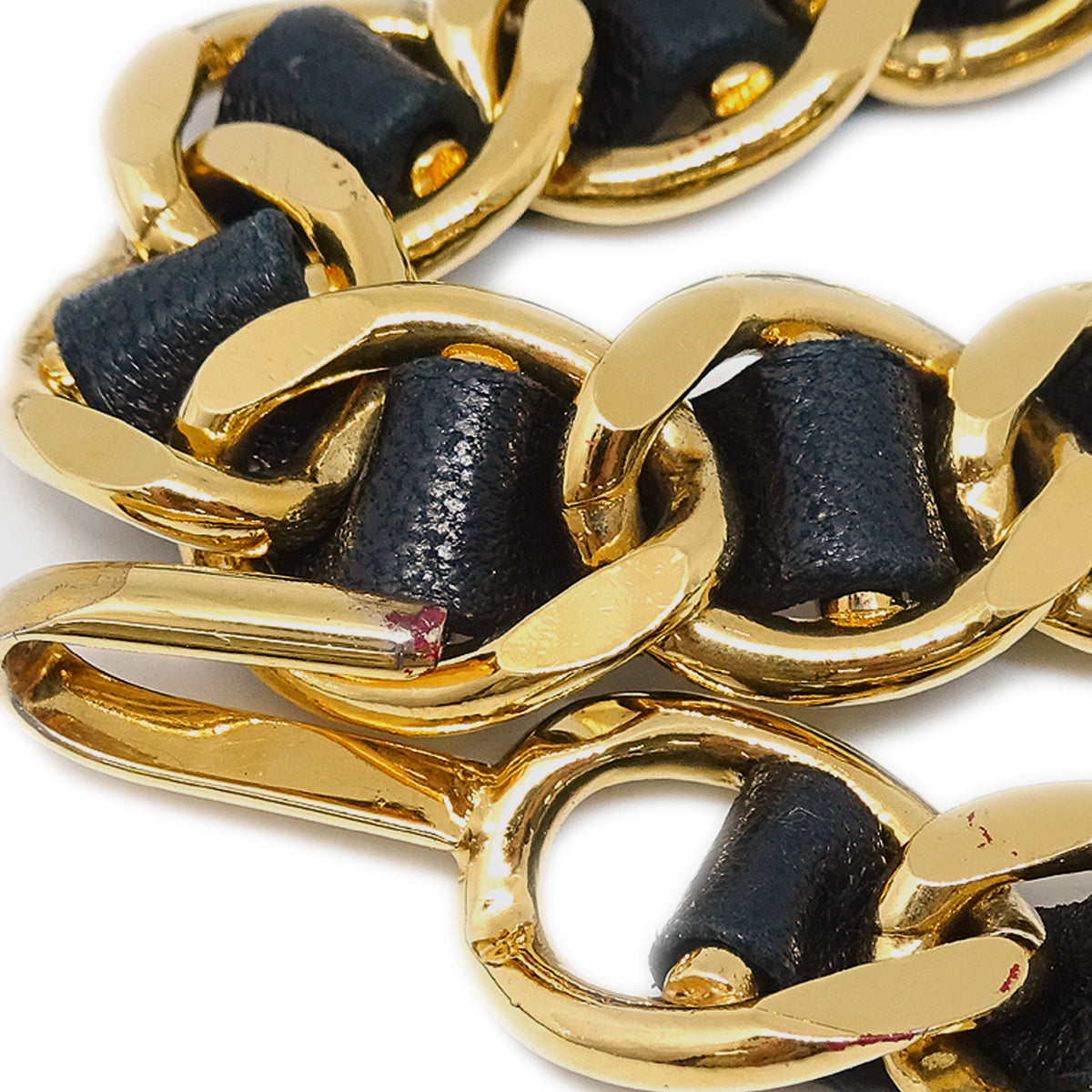 Luxury Chanel Gold Chain Belt Small New 98P