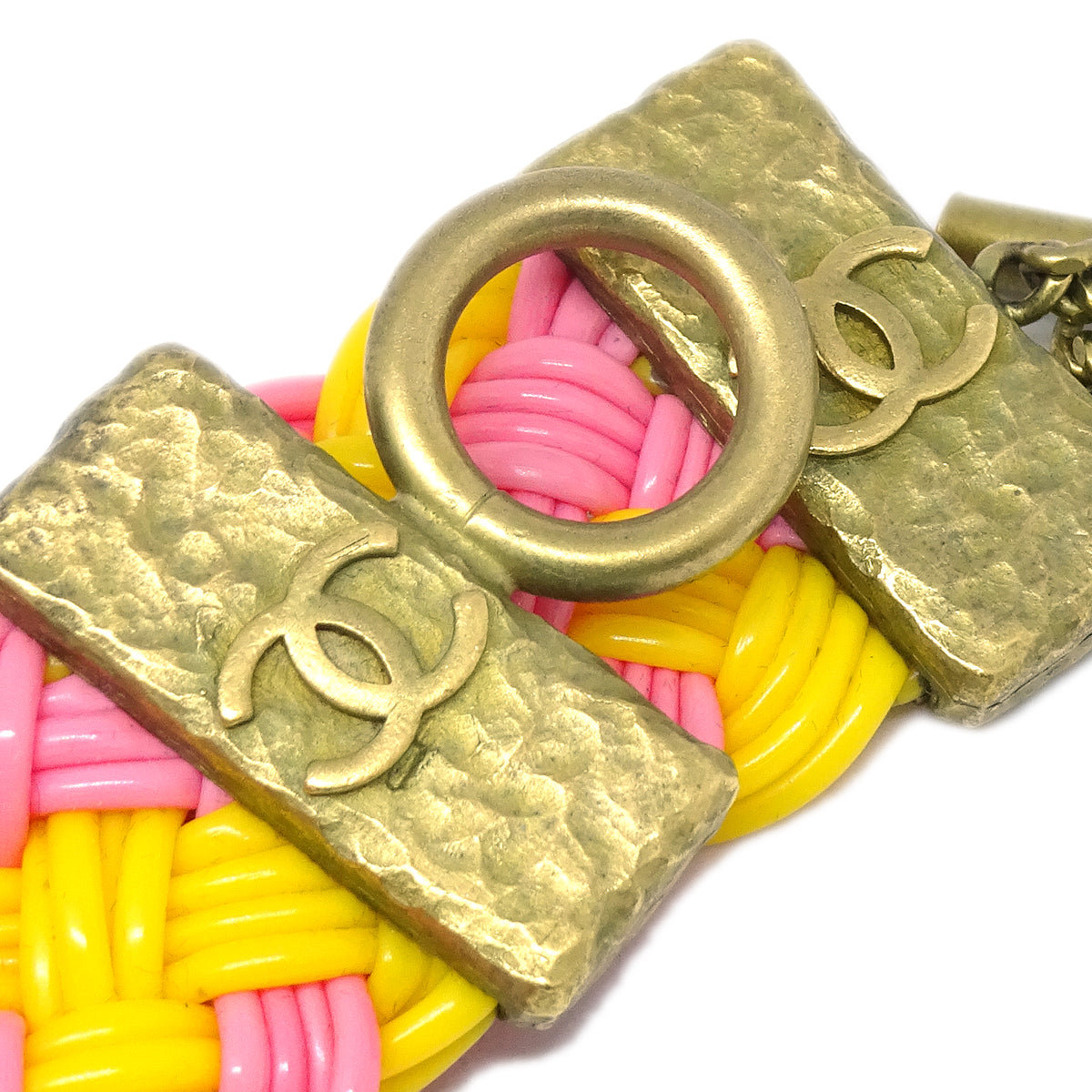 Luxury Chanel Choker Pink Yellow 94P