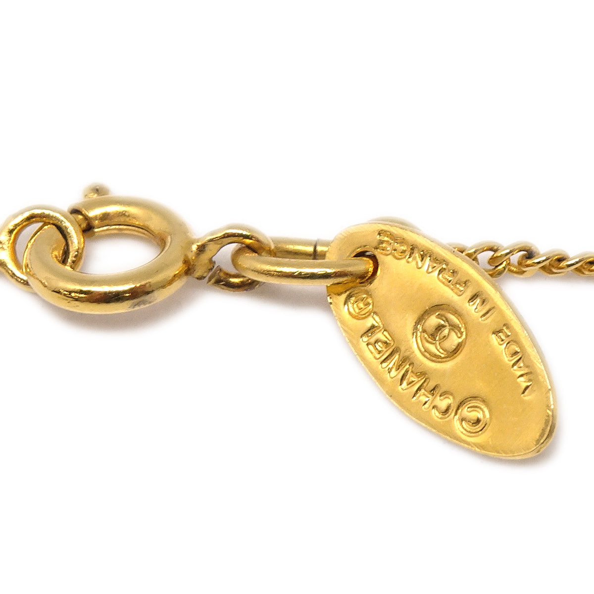 Luxury Chanel Artificial Pearl Gold Chain Pendant Necklace