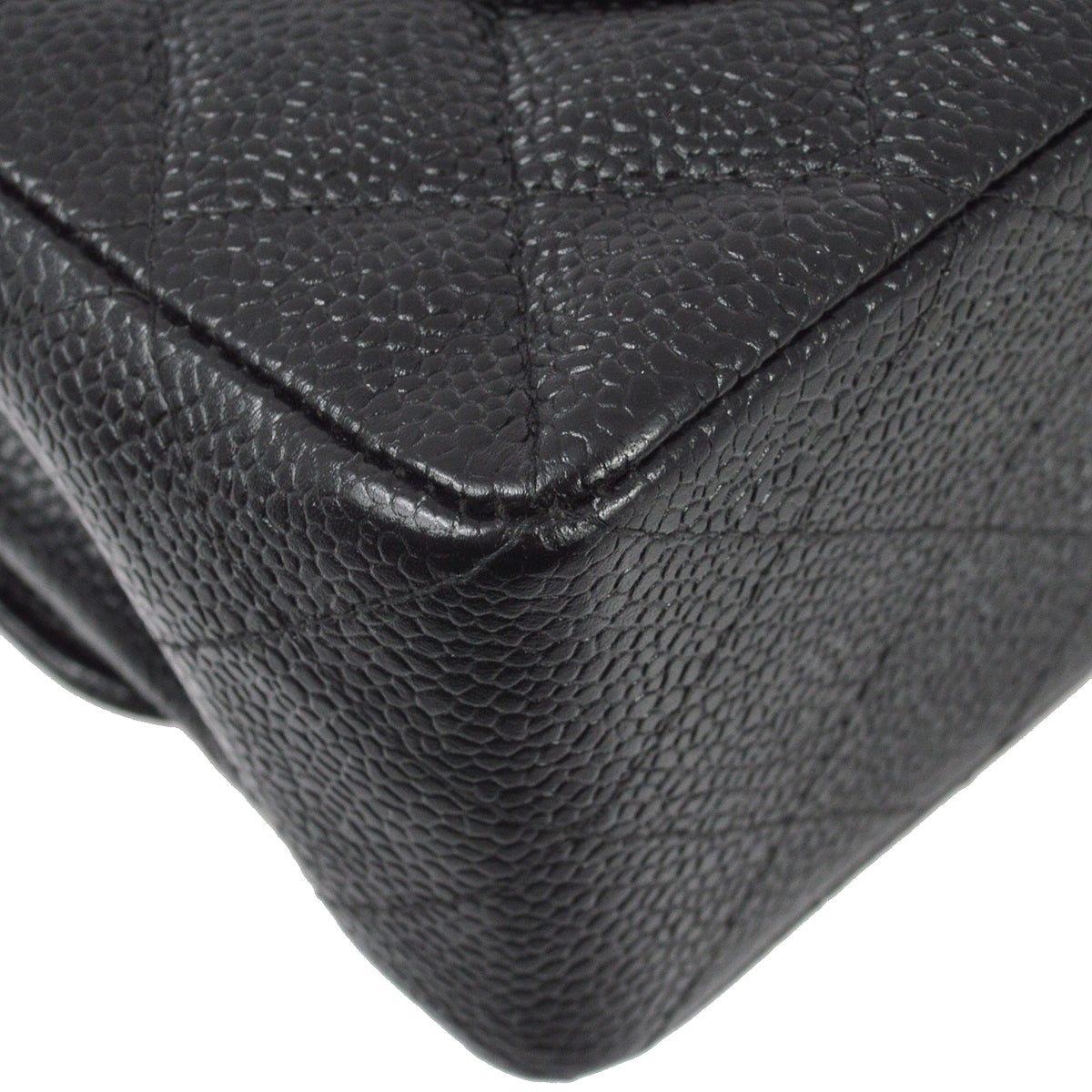 Luxury Chanel 2000-2001 Black Caviar Small Classic Double Flap Shoulder Bag