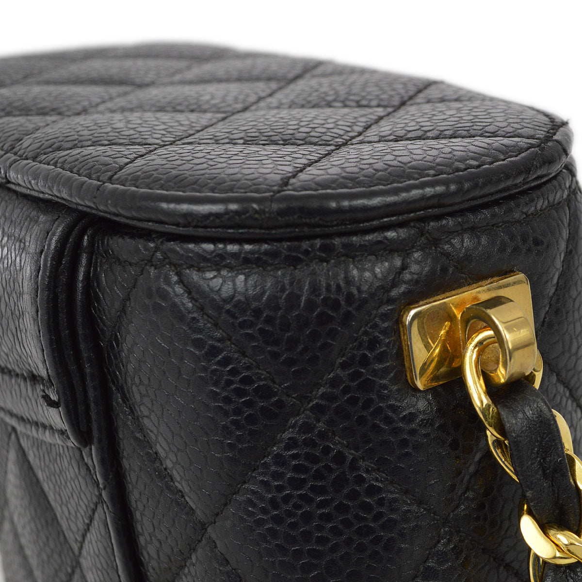 Luxury Chanel * Black Caviar Chain Shoulder Bag