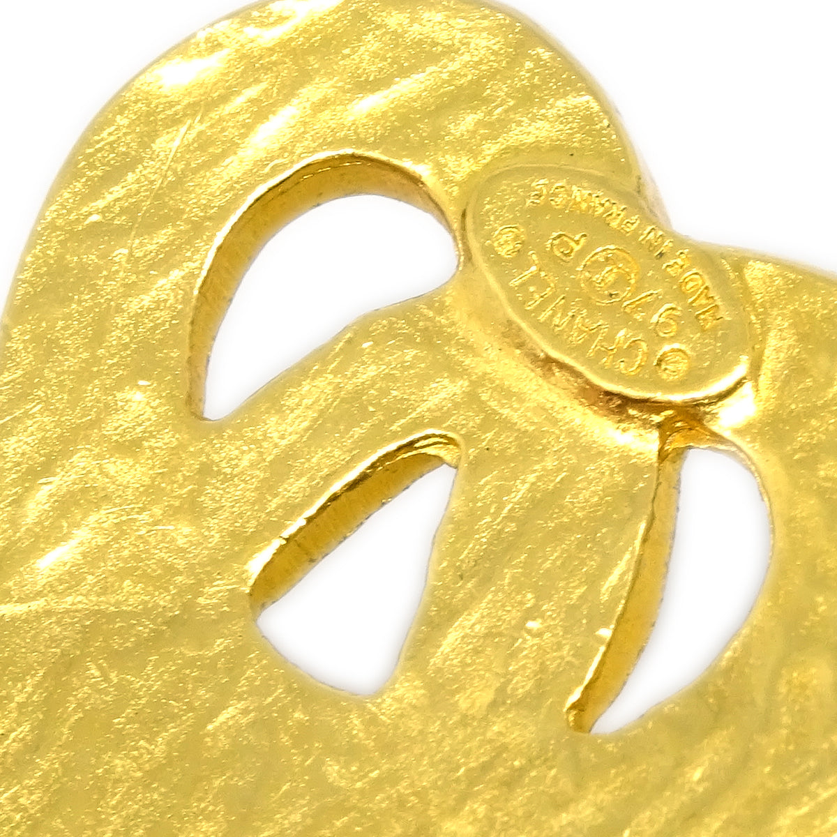 Luxury Chanel Stone Gold Brooch Pin 97P