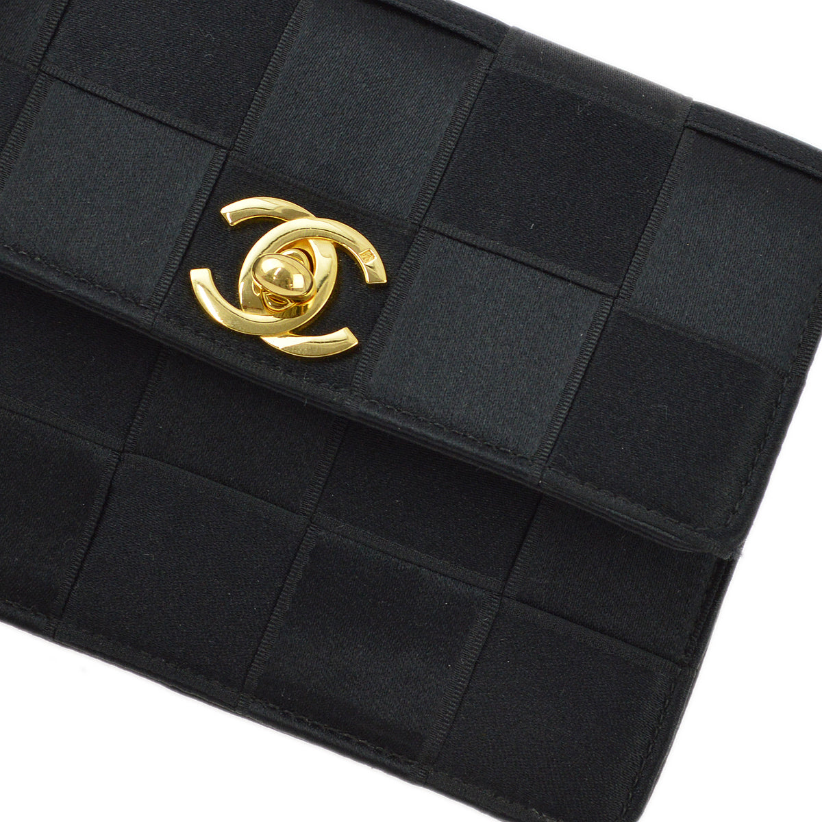 Luxury Chanel 1986-1988 Satin Straight Flap Shoulder Bag
