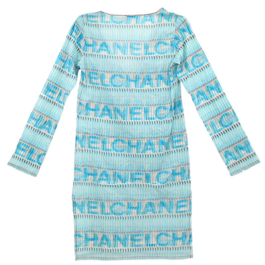 Luxury Chanel Dress Light Blue