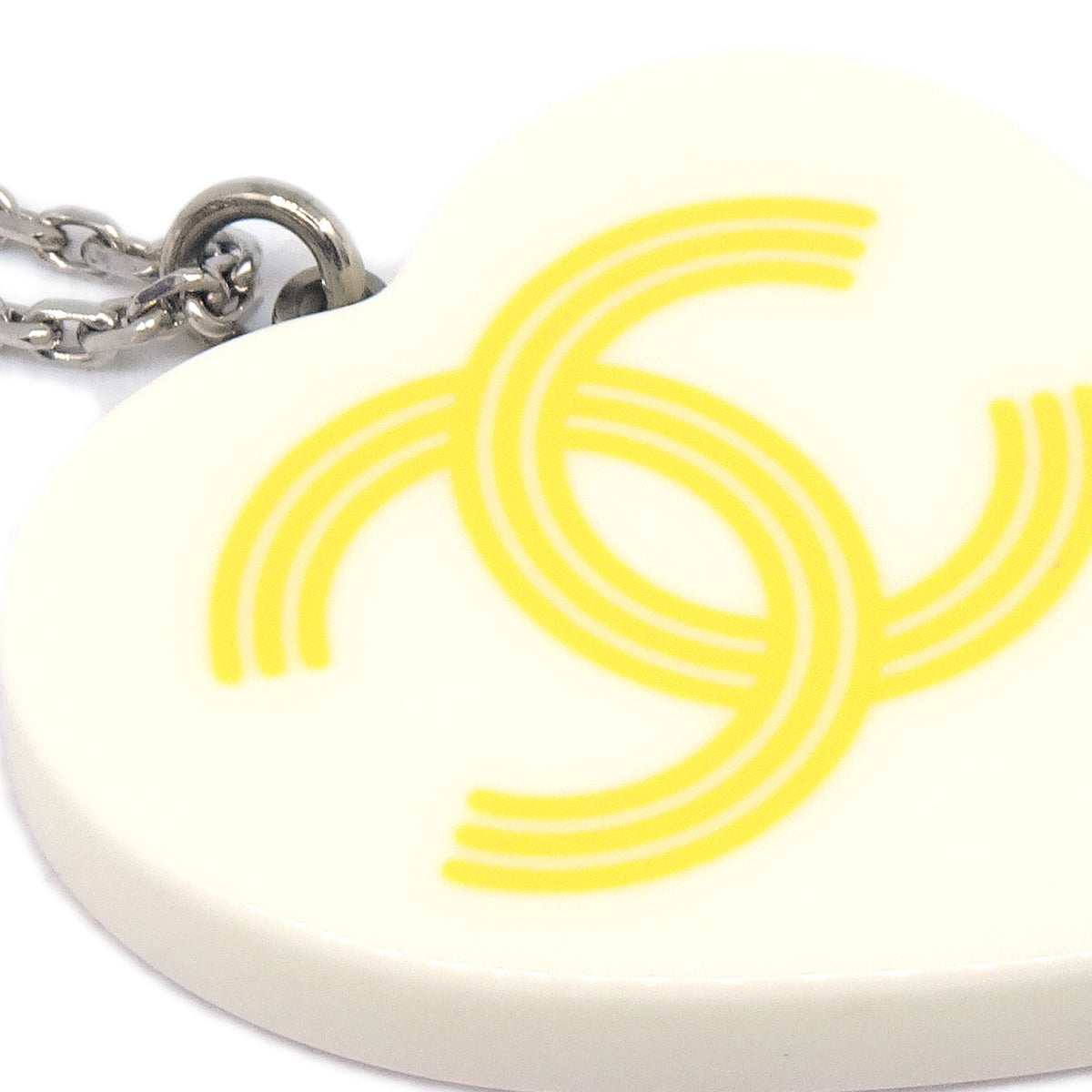 Luxury Chanel Heart Chain Necklace Pendant Silver 04C