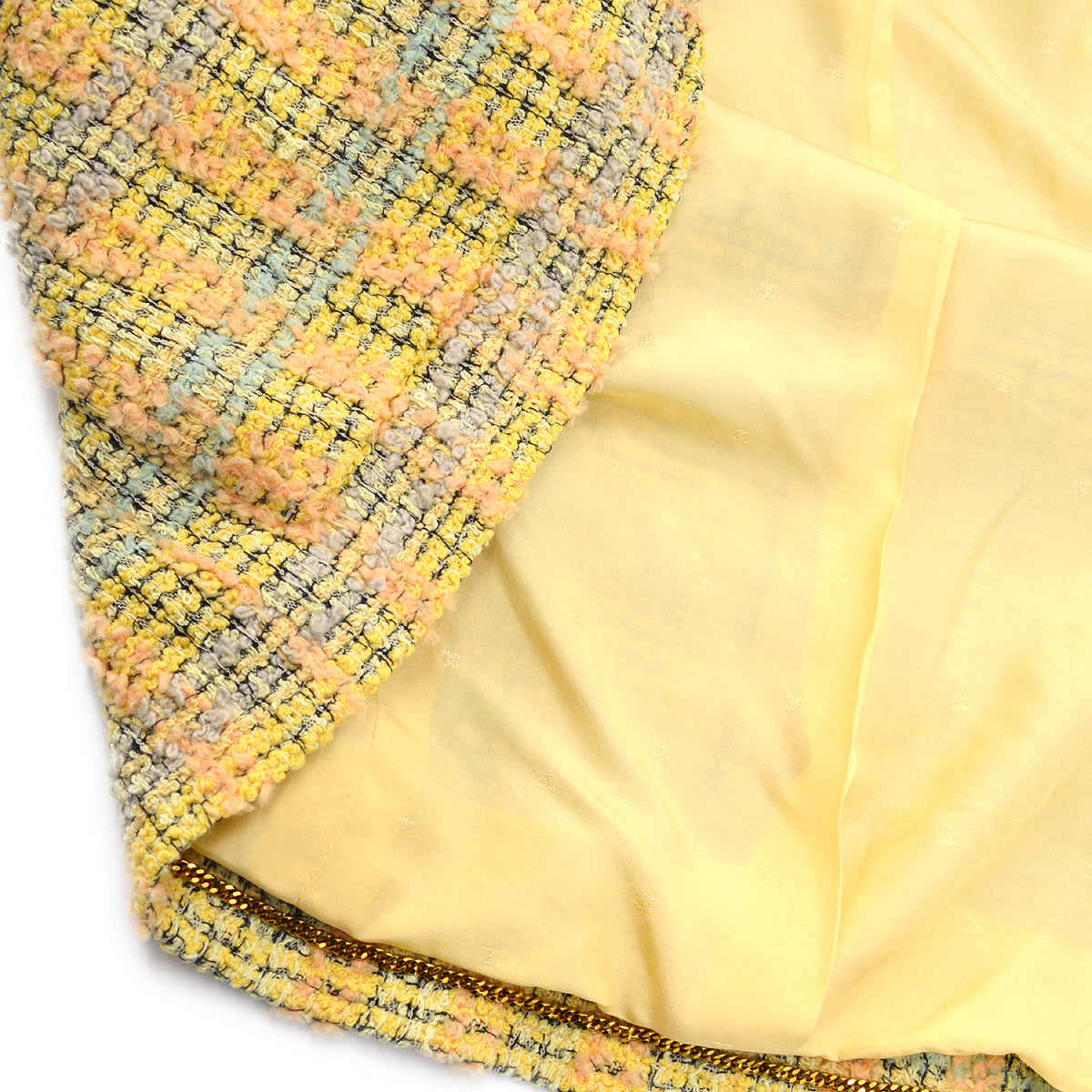 Luxury Chanel Fall 1994 single-breasted tweed boucle jacket #34