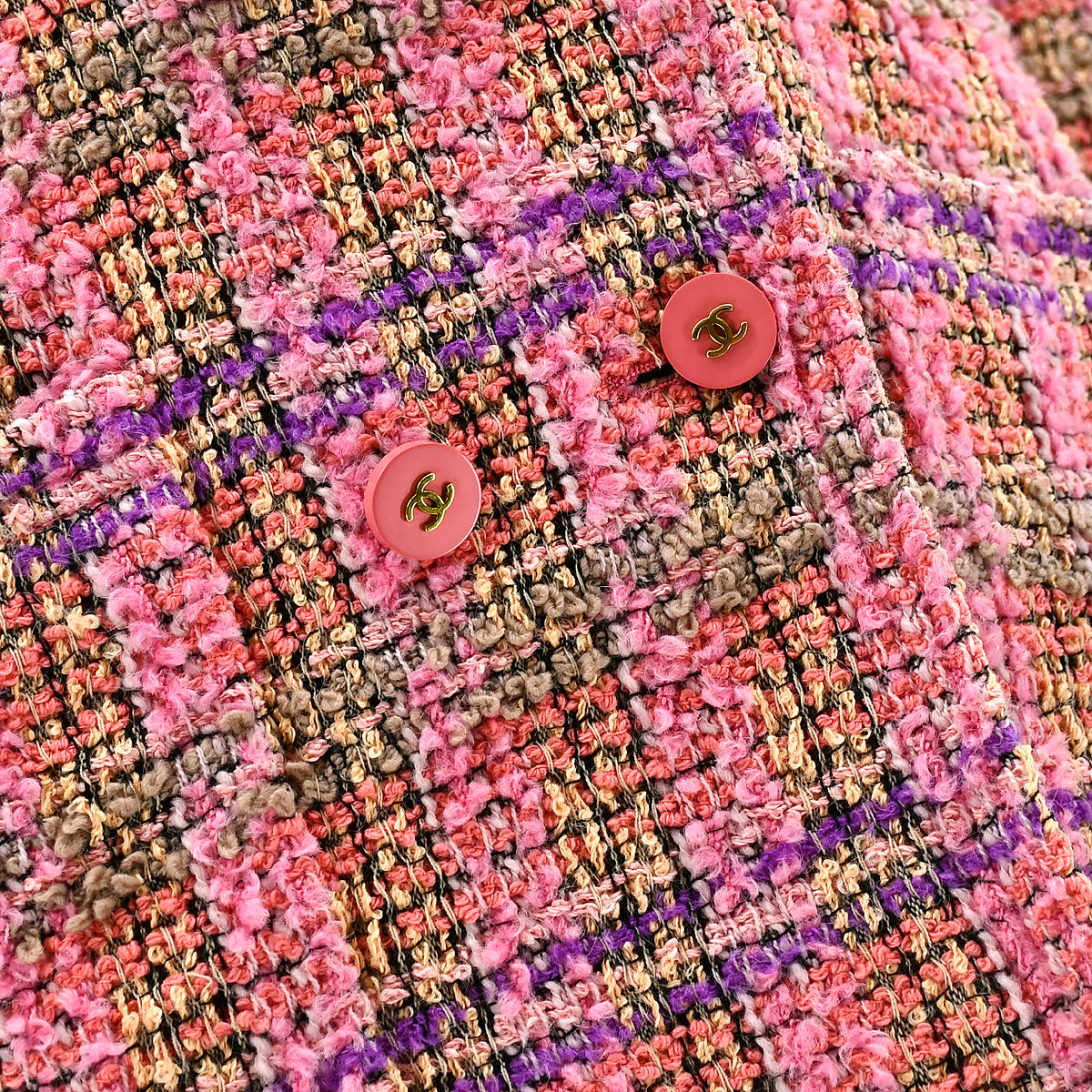 Luxury Chanel Fall 1994 single-breasted tweed boucle jacket #40