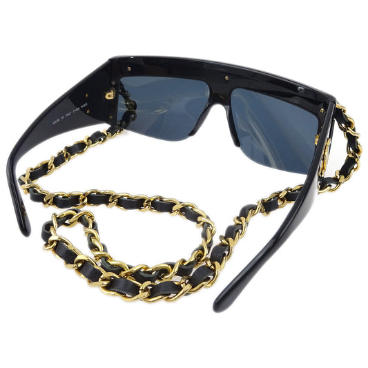 Luxury Chanel Chain Sunglasses Eyewear Black Small New