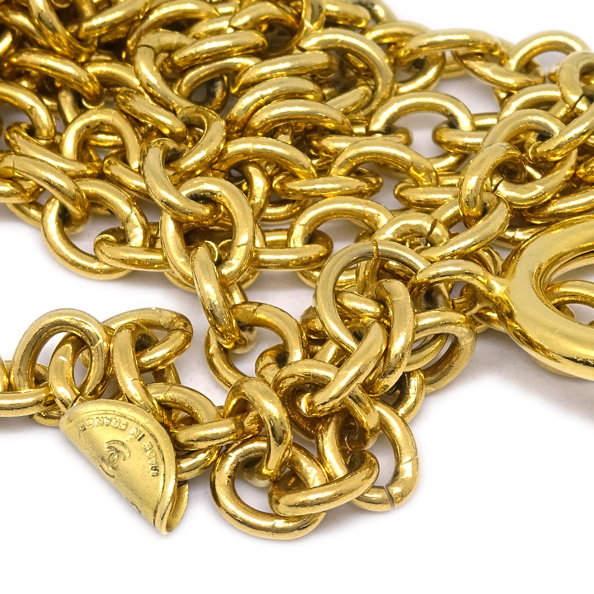 Luxury Chanel Bag Chain Pendant Necklace Gold